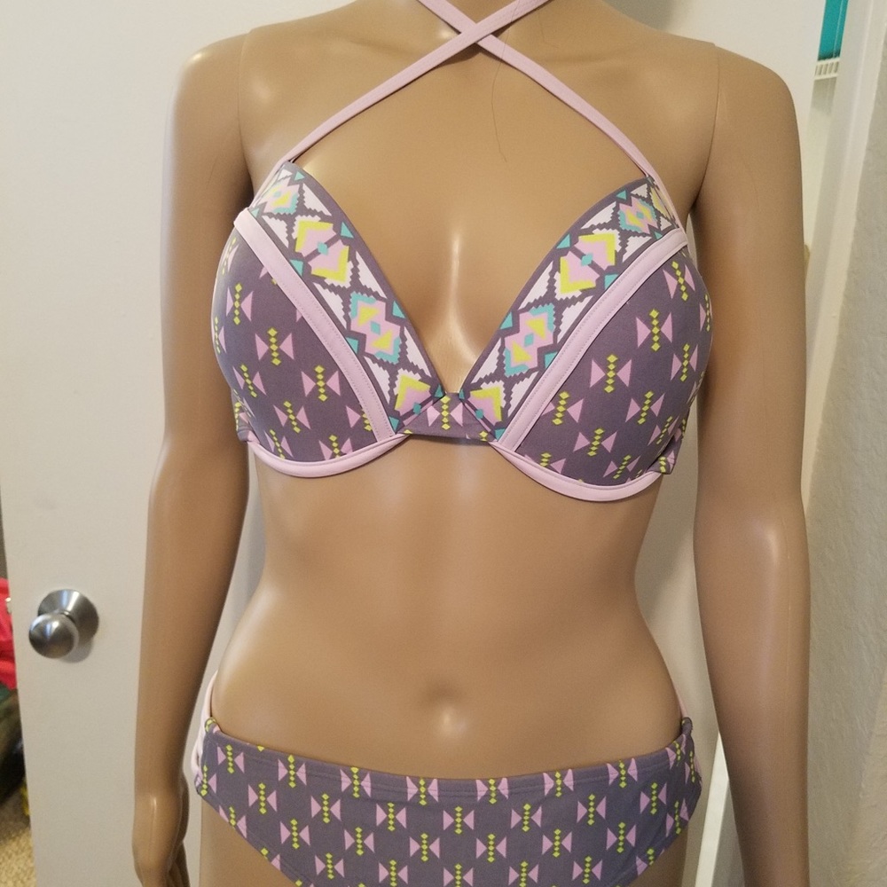 Purple Hipster Bikini Set